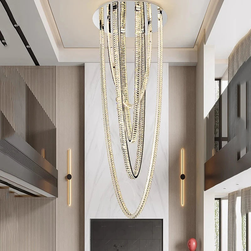 Bix Crystal Hanging Chandelier  Seus Lighting