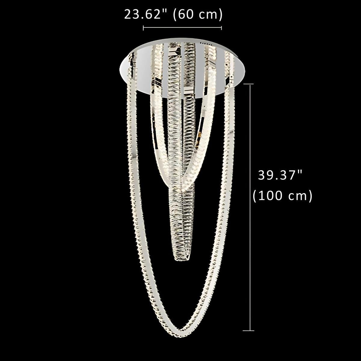 Bix Crystal Hanging Chandelier  Seus Lighting