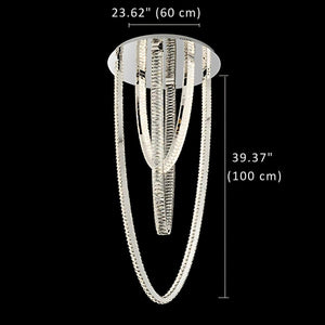 Bix Crystal Hanging Chandelier  Seus Lighting