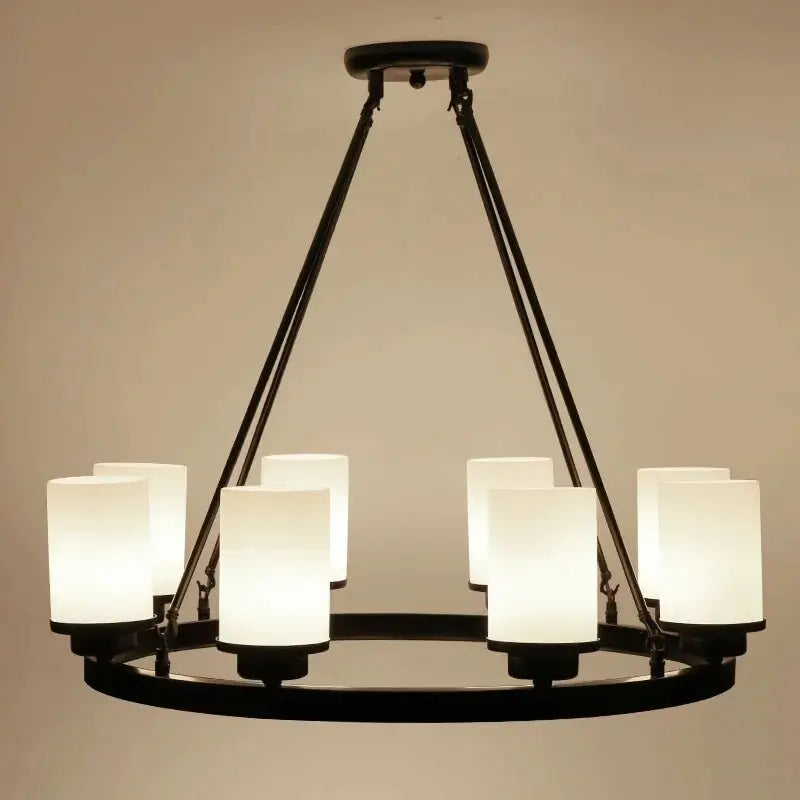 Black Candlestick Rustic Chandelier  Seus Lighting