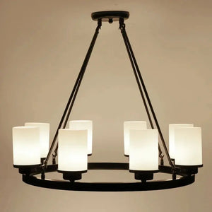 Black Candlestick Rustic Chandelier  Seus Lighting