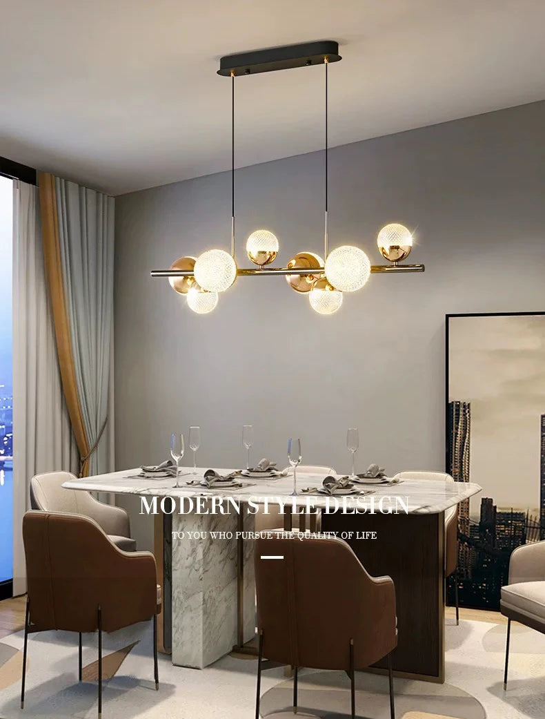 Black and Gold Glass Globe Chandelier 8/10 Light  Seus Lighting