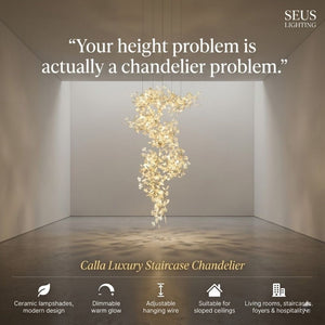 Calla Luxury Staircase Chandelier  Seus Lighting