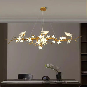 Calyx Bird Branch Chandelier for Dining Room L200xW45xH45CM / Cold White 6000K Seus Lighting