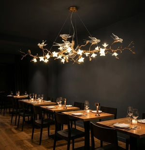 Calyx Bird Branch Chandelier for Dining Room  Seus Lighting