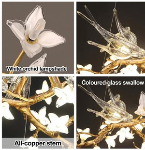 Calyx Bird Branch Chandelier for Dining Room  Seus Lighting