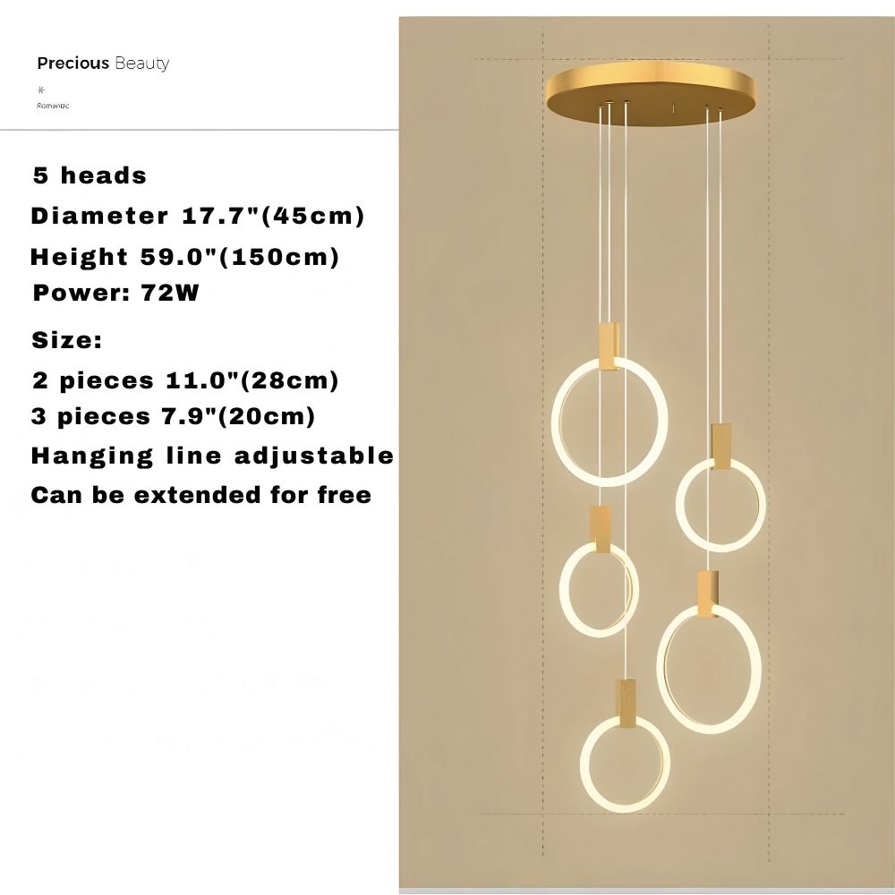 Cedi Led Staircase Chandelier  Seus Lighting