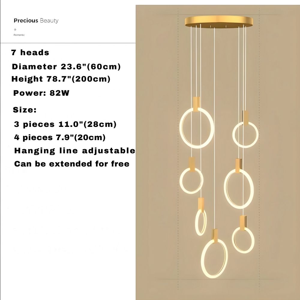 Cedi Led Staircase Chandelier  Seus Lighting