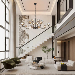 Celta Smoked Glass Sputnik Chandelier  Seus Lighting