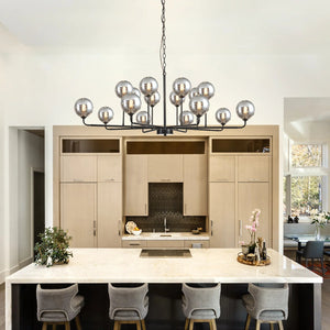 Celta Smoked Glass Sputnik Chandelier  Seus Lighting