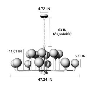 Celta Smoked Glass Sputnik Chandelier  Seus Lighting