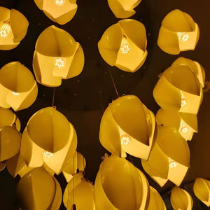 Ceramic Magnolia Staircase Chandelier 6/9/18/36 Lights  Seus Lighting