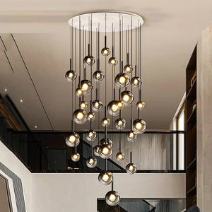 Cleo Bubble Staircase Chandelier  Seus Lighting