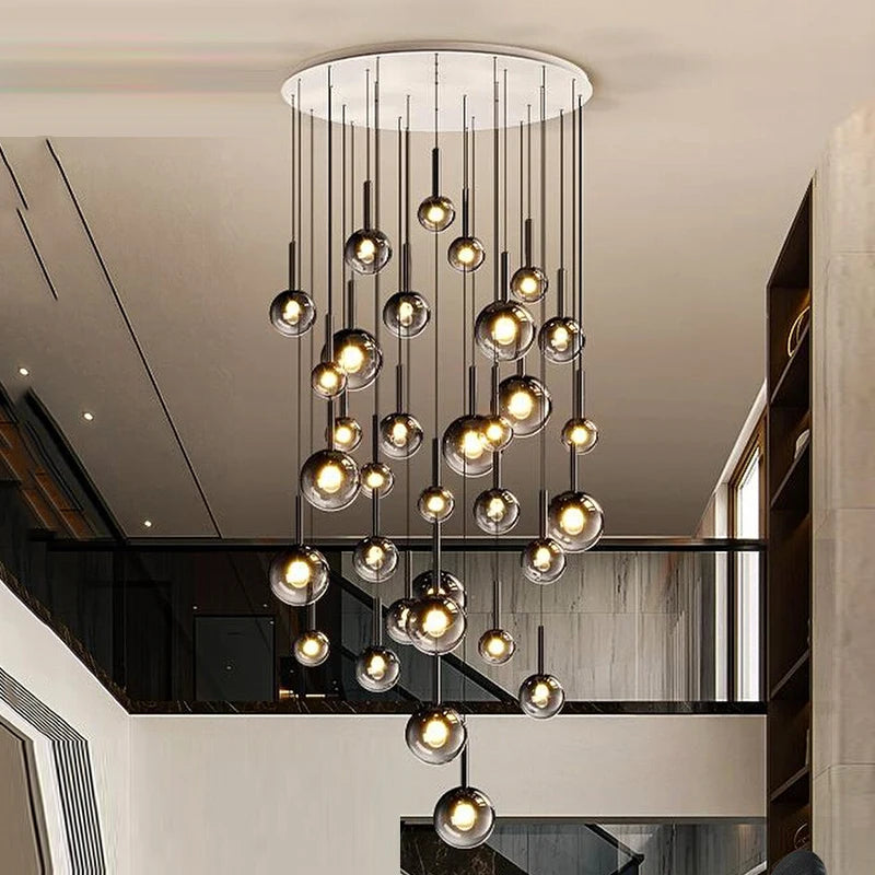 Cleo Bubble Staircase Chandelier  Seus Lighting