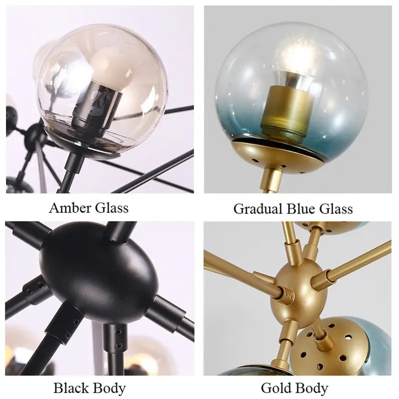 Contemporary Black Chandeliers 15/21 Heads  Seus Lighting