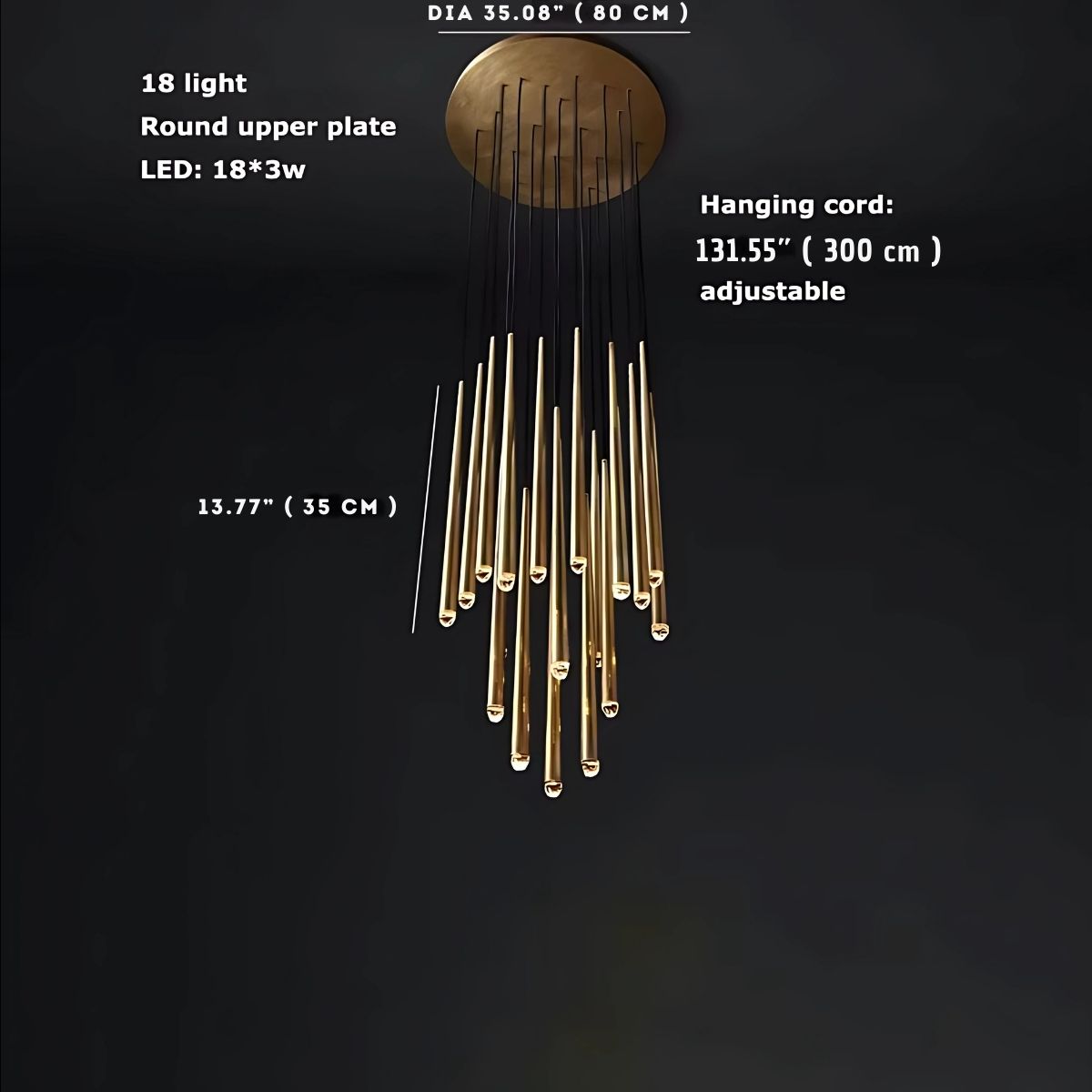 Contemporary Chandelier for High Ceiling Living Room & Foyer  Seus Lighting
