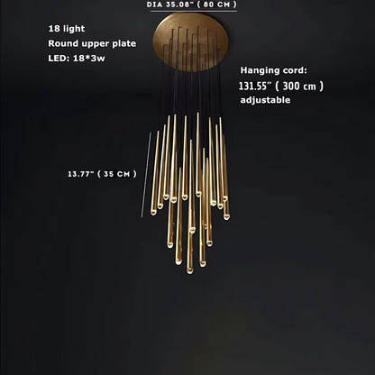 Contemporary Chandelier for High Ceiling Living Room & Foyer  Seus Lighting