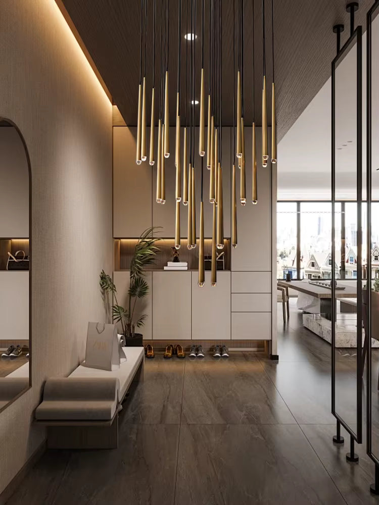Contemporary Chandelier for High Ceiling Living Room & Foyer  Seus Lighting