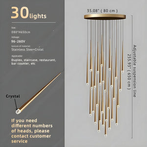 Contemporary Chandelier for High Ceiling Living Room & Foyer  Seus Lighting