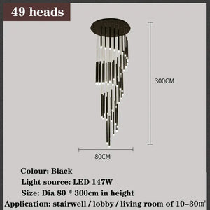 Contemporary Staircase Lighting Chandelier - Chandeliers