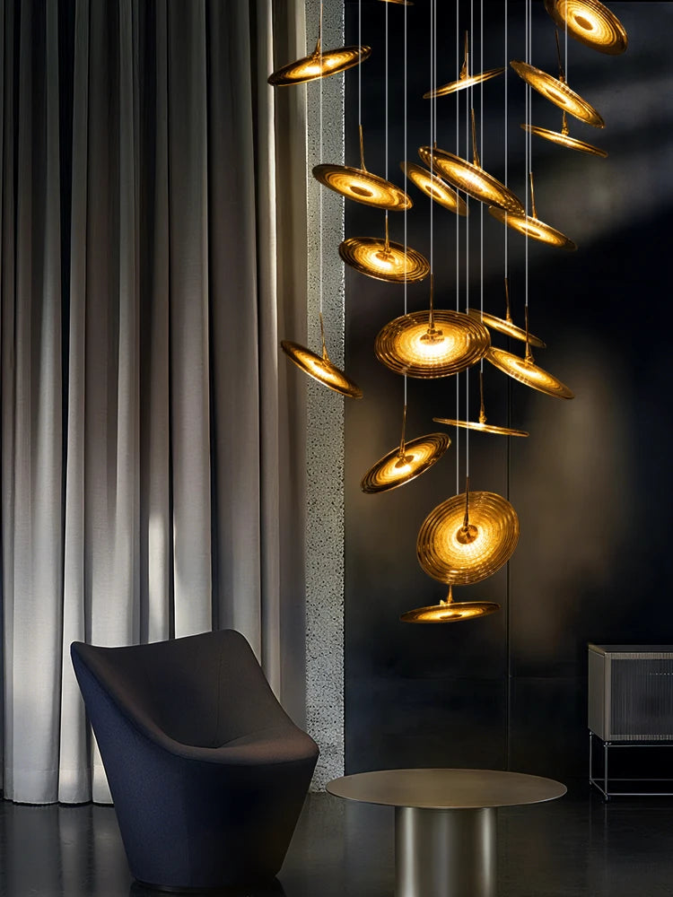 Coren Multi Glass Pendant Chandelier  Seus Lighting