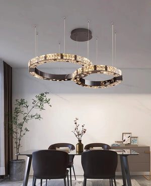 Cosmo Luxury Circle Crystal Chandelier  Seus Lighting