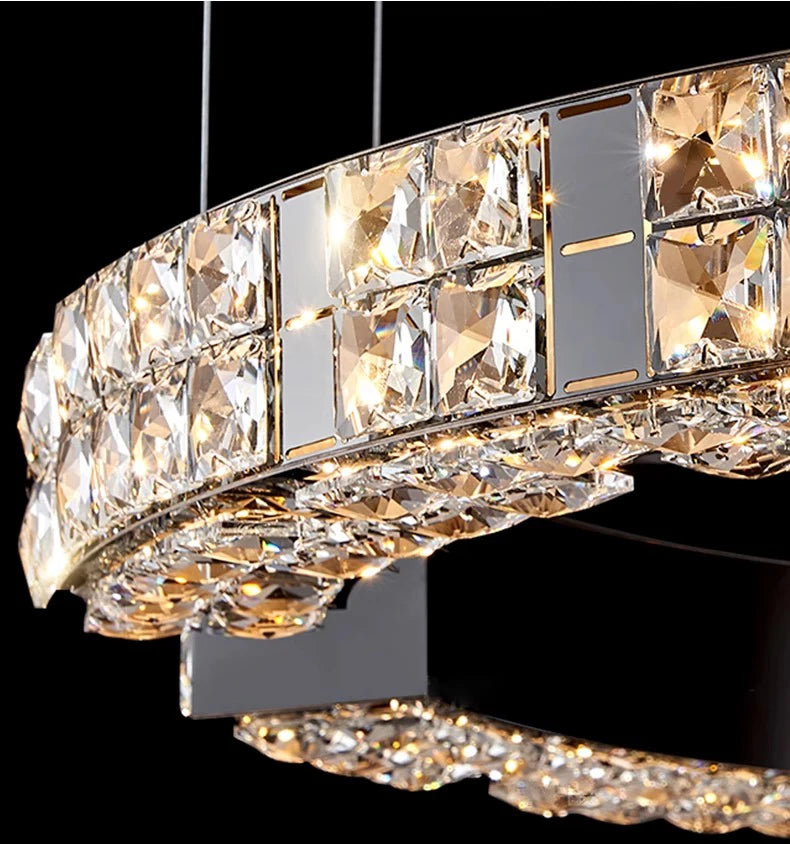 Cosmo Luxury Circle Crystal Chandelier  Seus Lighting