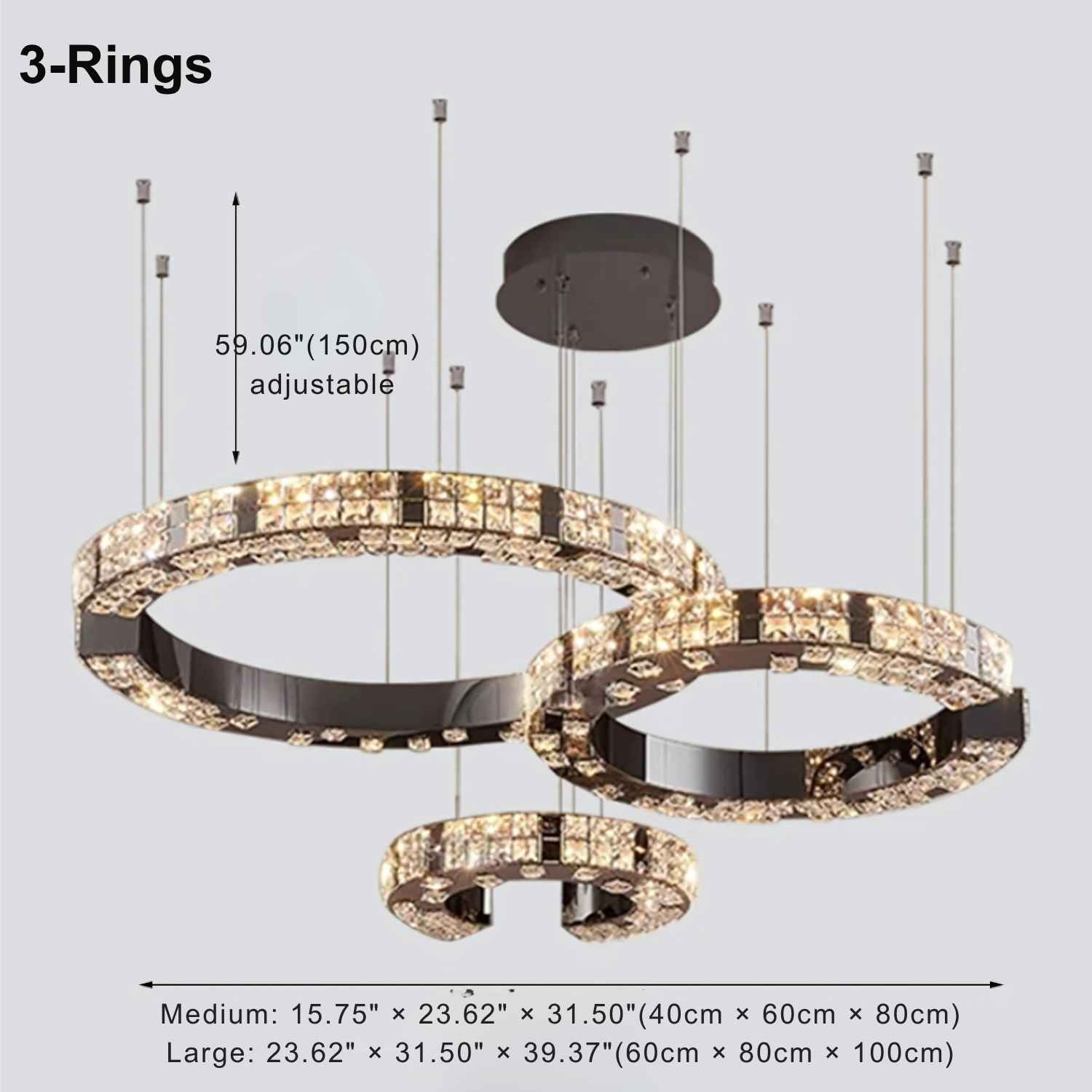Cosmo Luxury Circle Crystal Chandelier  Seus Lighting