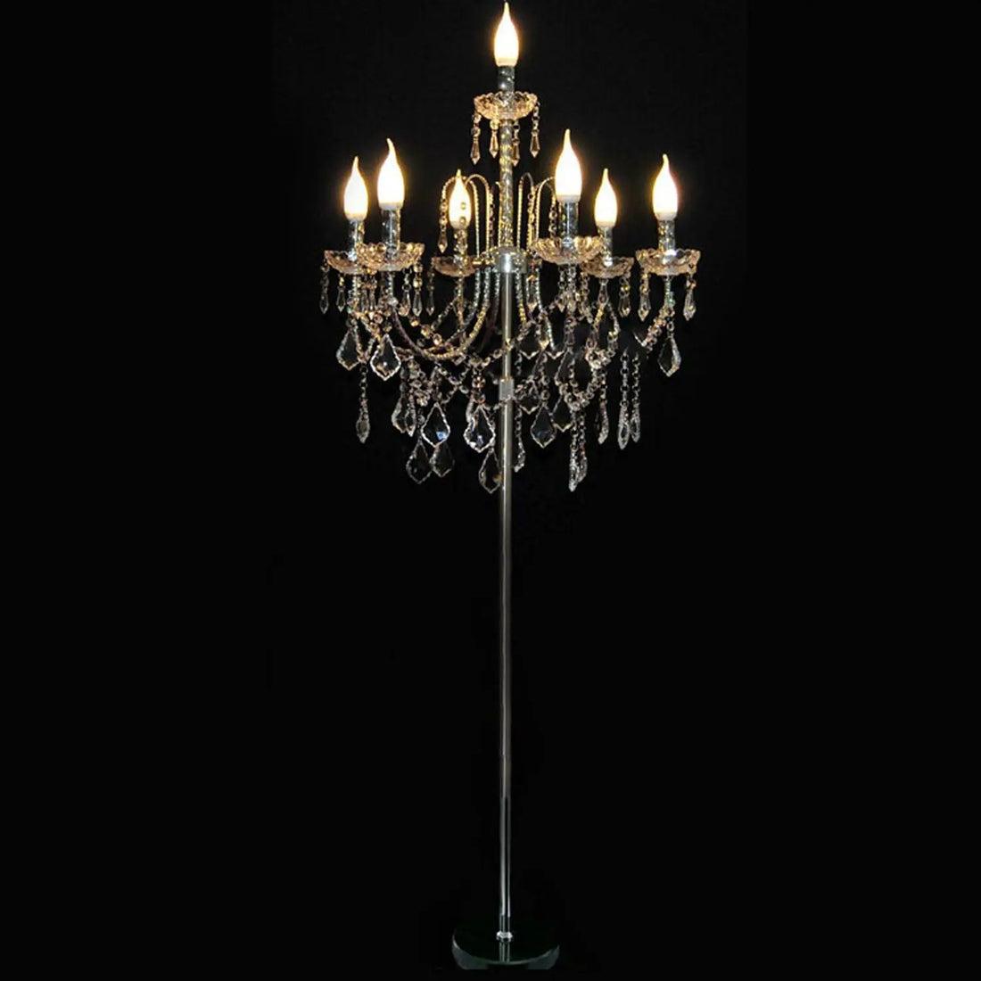 Crystal Chandelier Floor Lamp – Seus Lighting