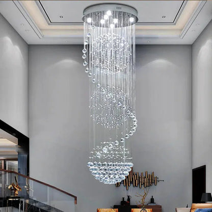 Crystal High Ceiling Stairwell Lighting  Seus Lighting