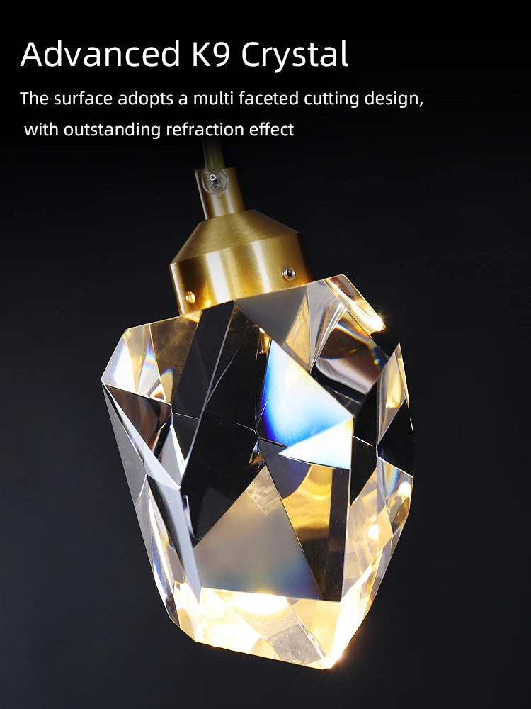 Crystal Modern Pendant Light for Staircase  Seus Lighting