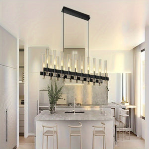 Cyral Modern Linear Kitchen Chandelier  Seus Lighting
