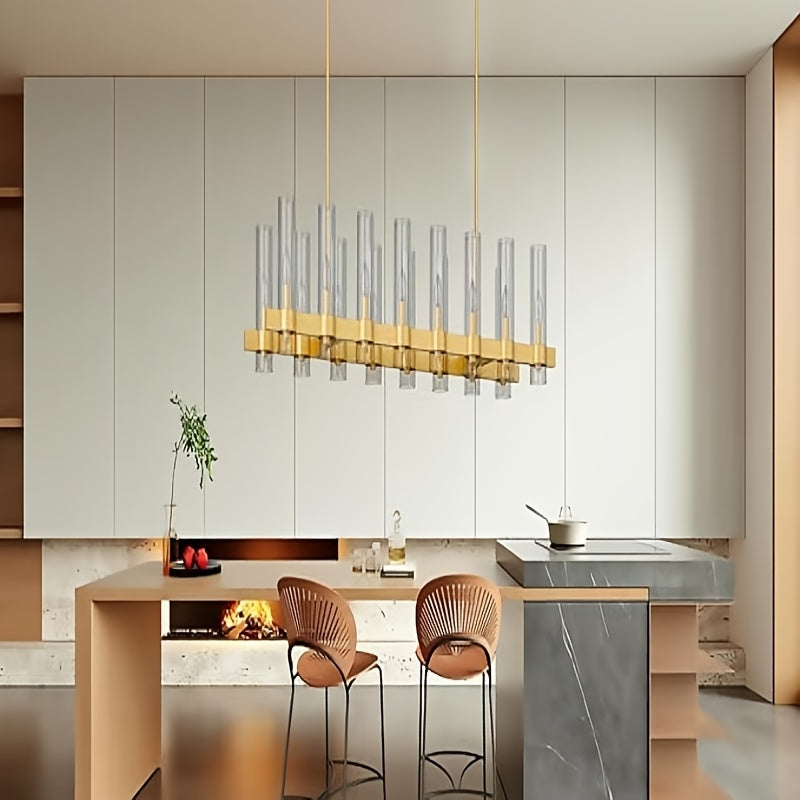 Cyral Modern Linear Kitchen Chandelier  Seus Lighting