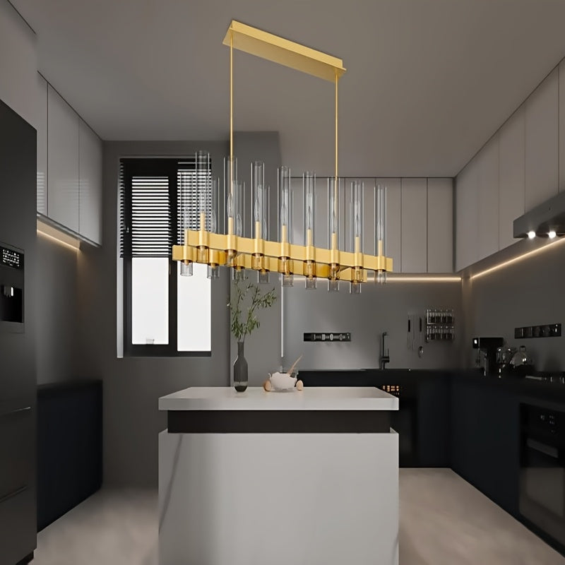 Cyral Modern Linear Kitchen Chandelier  Seus Lighting