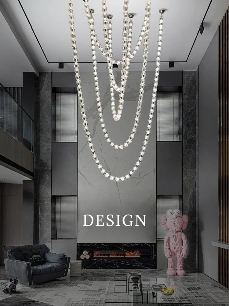 Dreon Large Crystal Chain Chandelier  Seus Lighting