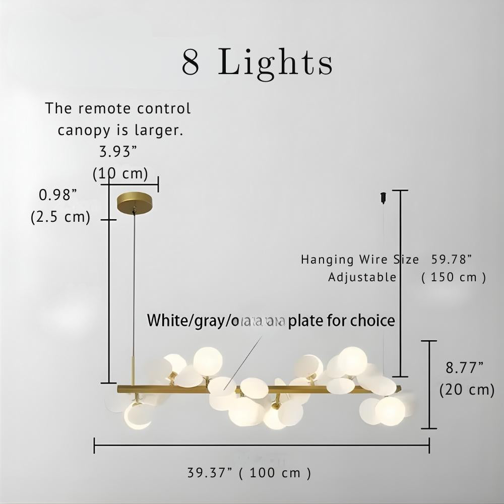 Eli Glass Globes Linear Chandelier For Dining Room  Seus Lighting