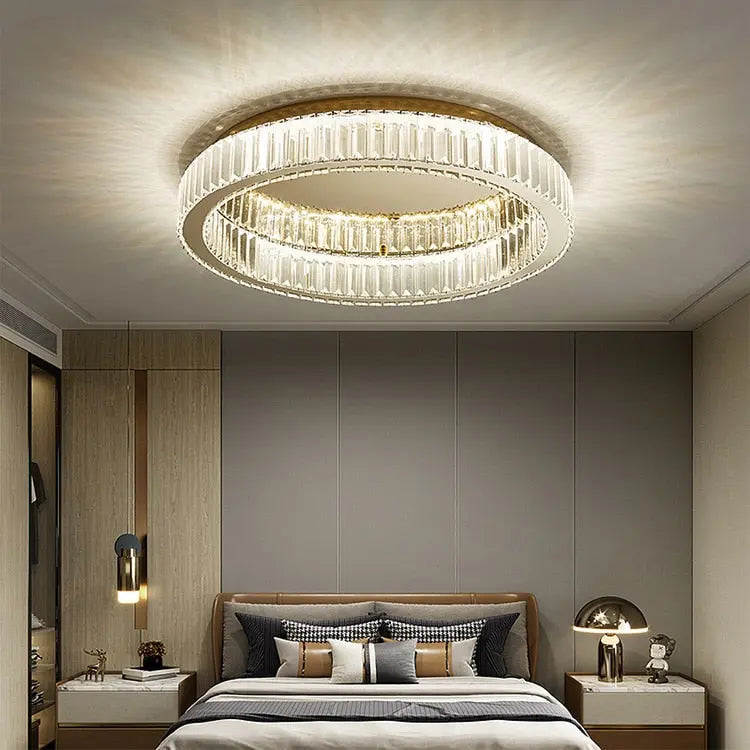 Elizza Flush Mount Crystal Chandelier