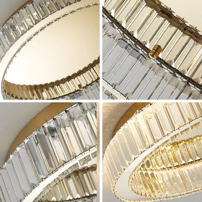 Elizza Flush Mount Crystal Chandelier Seus Lighting