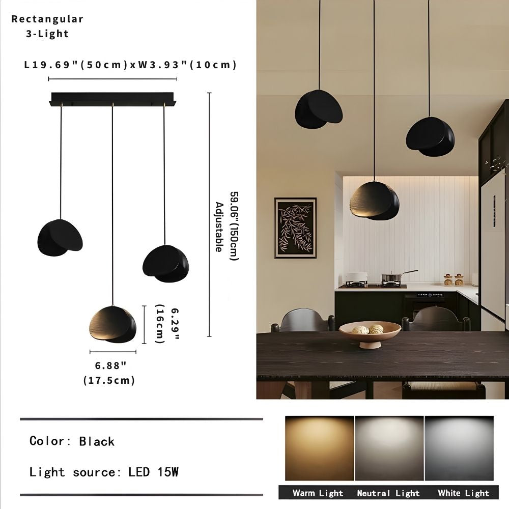 Elor Contemporary Wood Multi Light Pendant  Seus Lighting