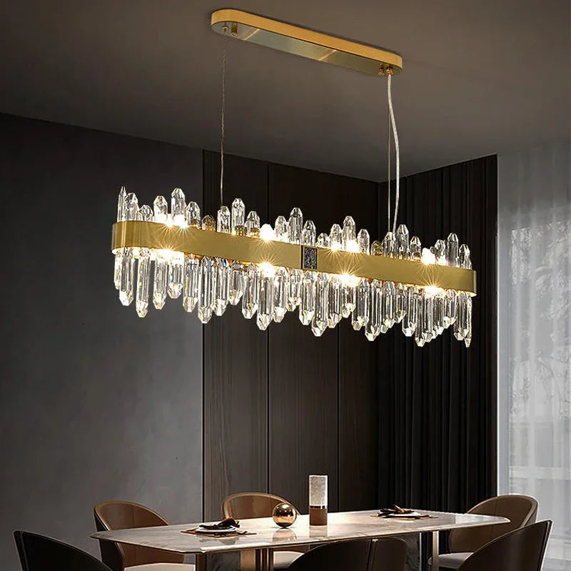 Elune Rectangular Dining Chandelier  Seus Lighting