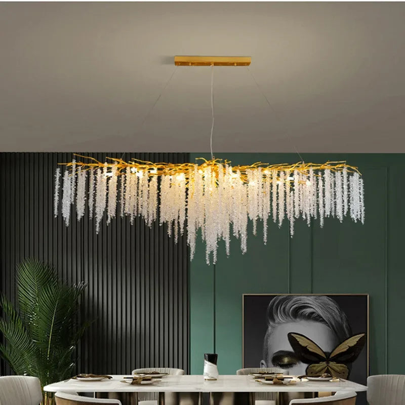 Emily Branch Art Deco Crystal Chandelier  Seus Lighting