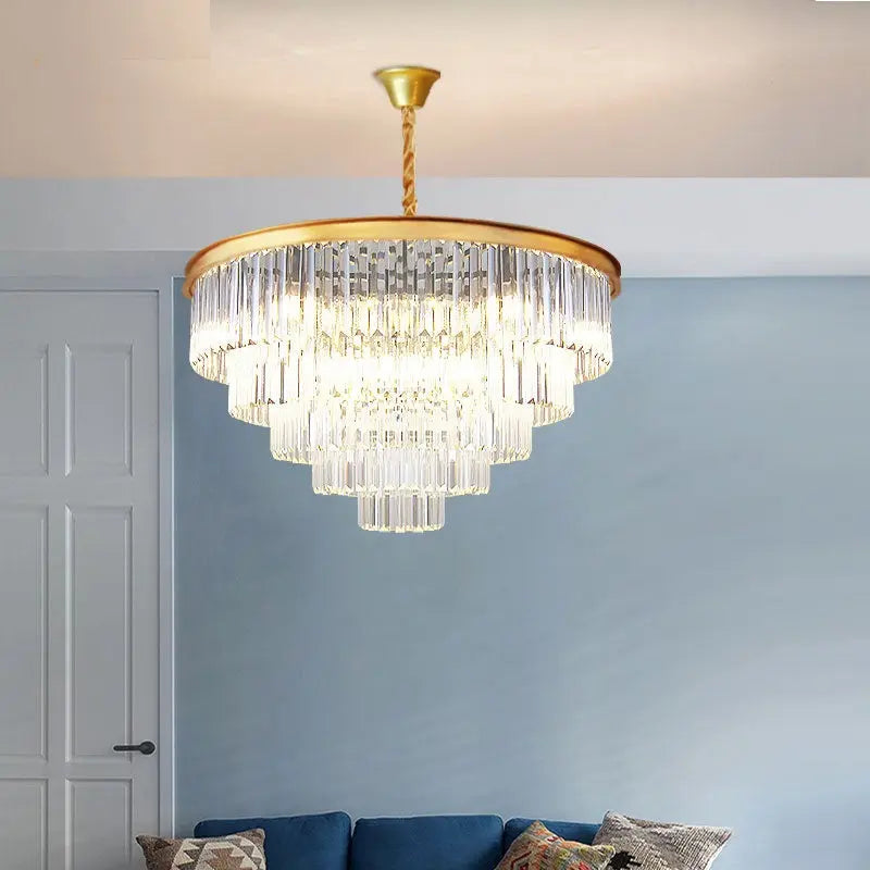 Emma Rustic Crystal Chandelier Seus Lighting