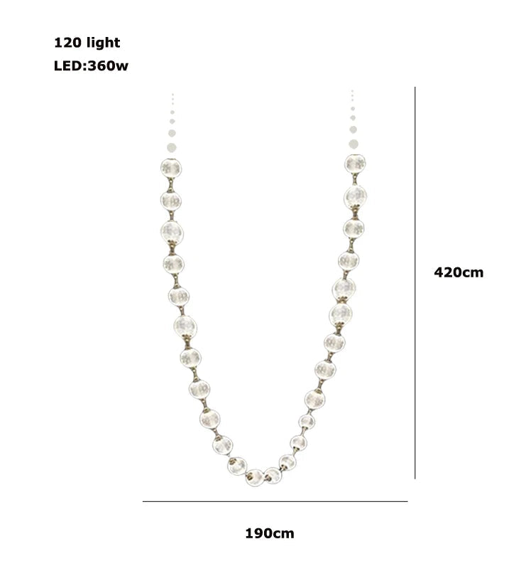 Esle Modern Pearl Necklace Chandelier