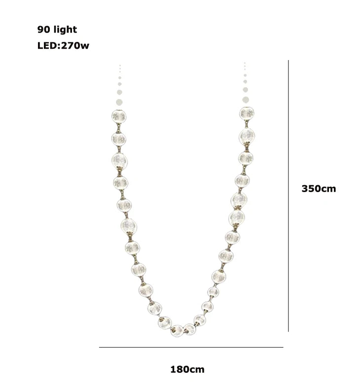 Esle Modern Pearl Necklace Chandelier