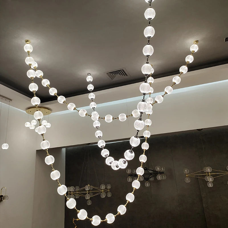 Esle Modern Pearl Necklace Chandelier  Seus Lighting