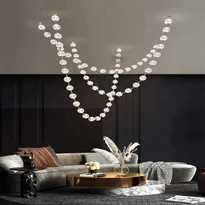 Esle Modern Pearl Necklace Chandelier  Seus Lighting