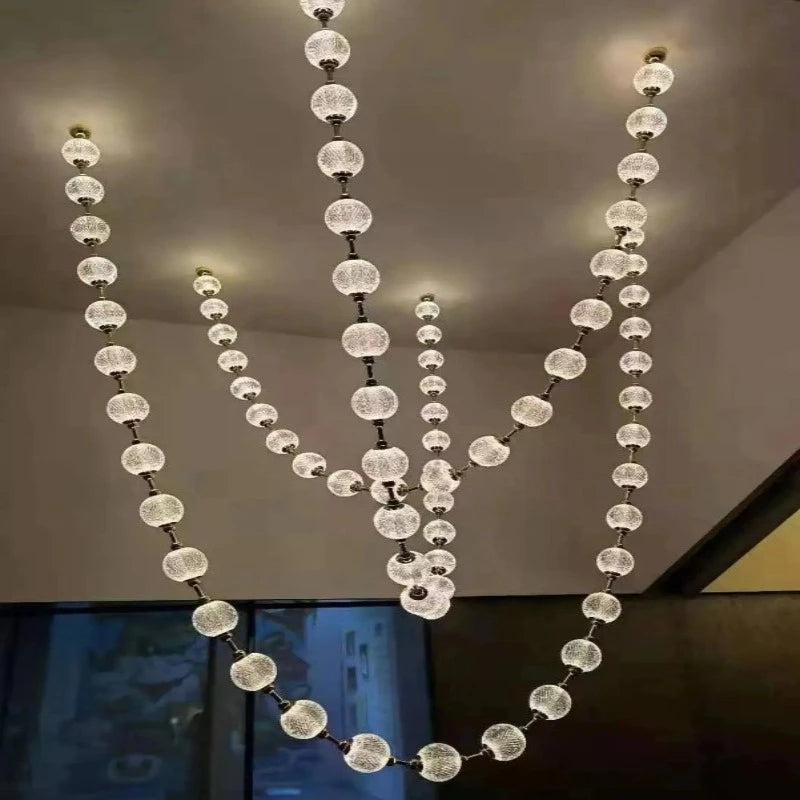 Esle Modern Pearl Necklace Chandelier  Seus Lighting