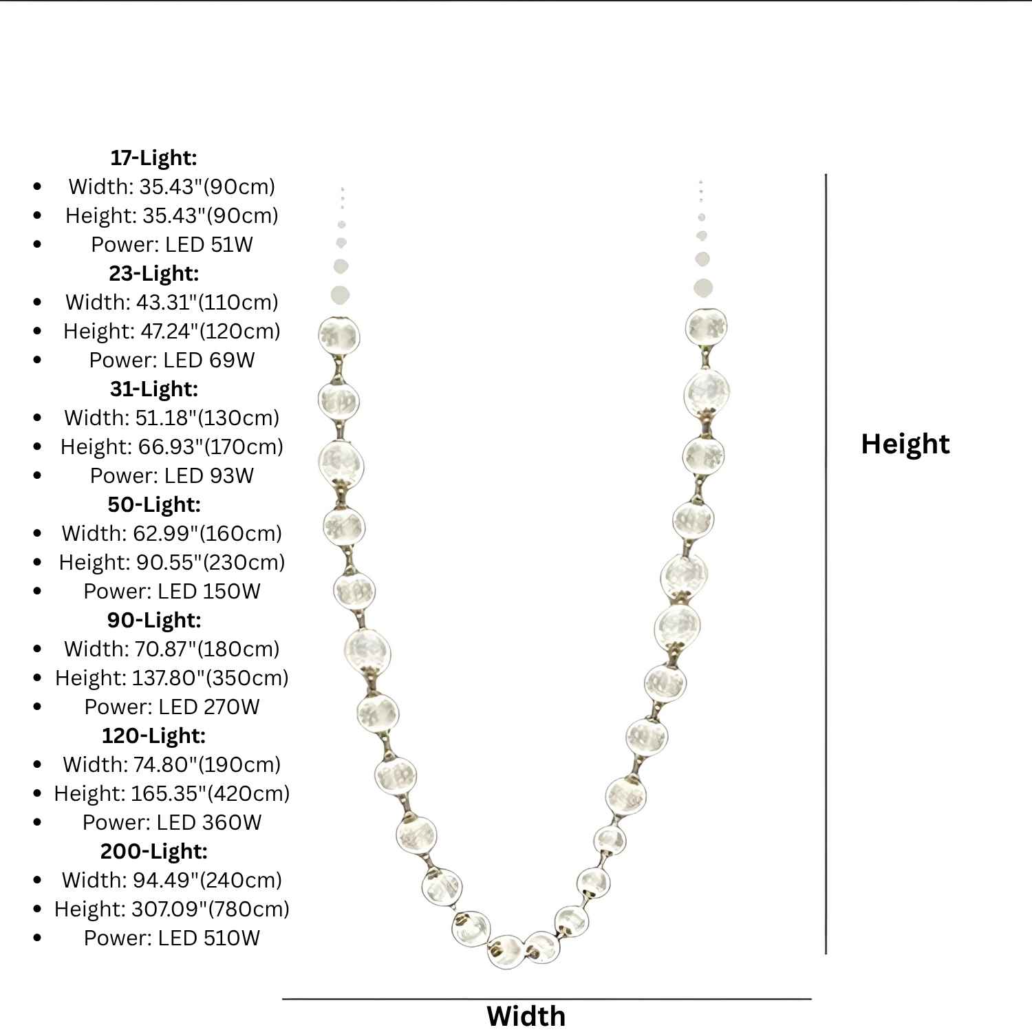 Esle Modern Pearl Necklace Chandelier  Seus Lighting