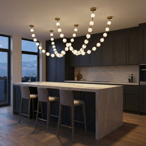 Esle Modern Pearl Necklace Chandelier  Seus Lighting