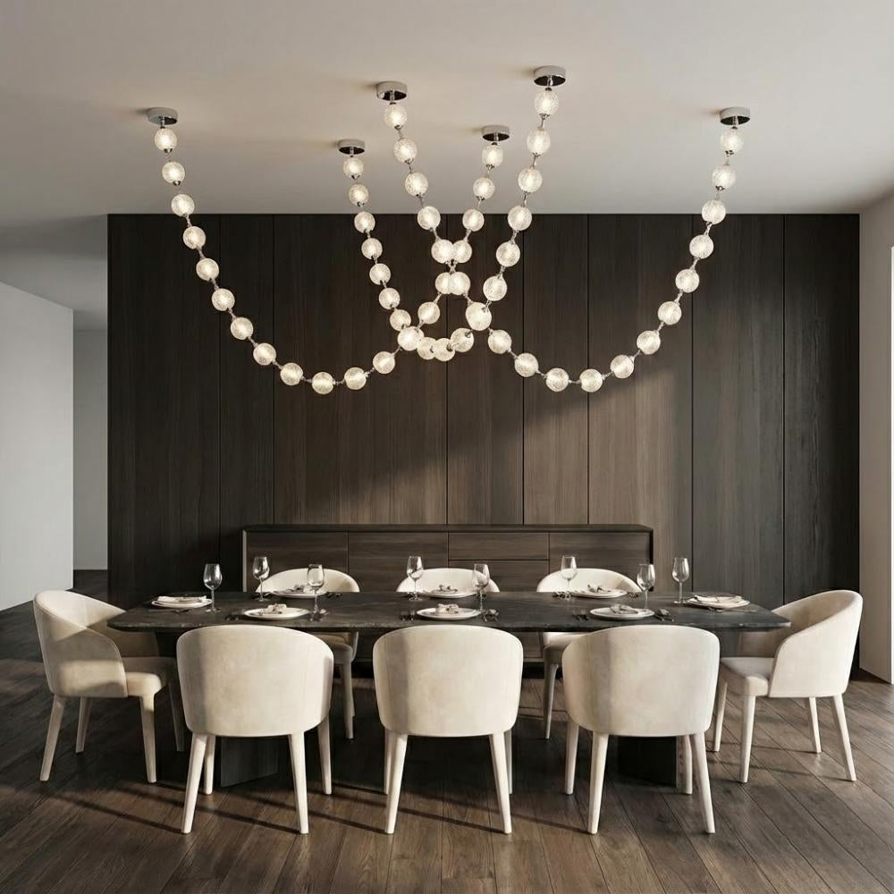Esle Modern Pearl Necklace Chandelier  Seus Lighting
